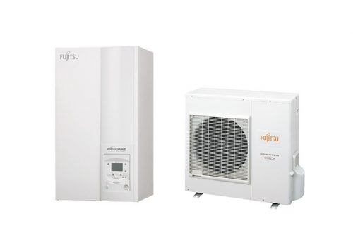 Fujitsu Waterstage Comfort WGYA100ML3 / WOYA100KLT osztott levegő-víz hőszivattyú beépített HMV tárolóval 10 kW