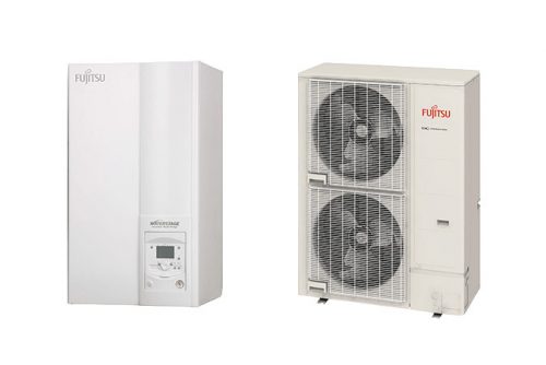 Fujitsu Waterstage SHP 15/3F Super High Power WSYK170DJ9 / WOYK150LJL osztott levegő-víz hőszivattyú 15 kW